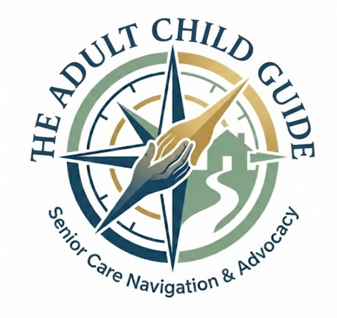 Company logo with hands holding in the middle of a compass.